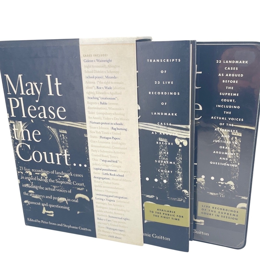 May It Please the Court Supreme Court Cases 6 Cassettes Book Set Live Recording